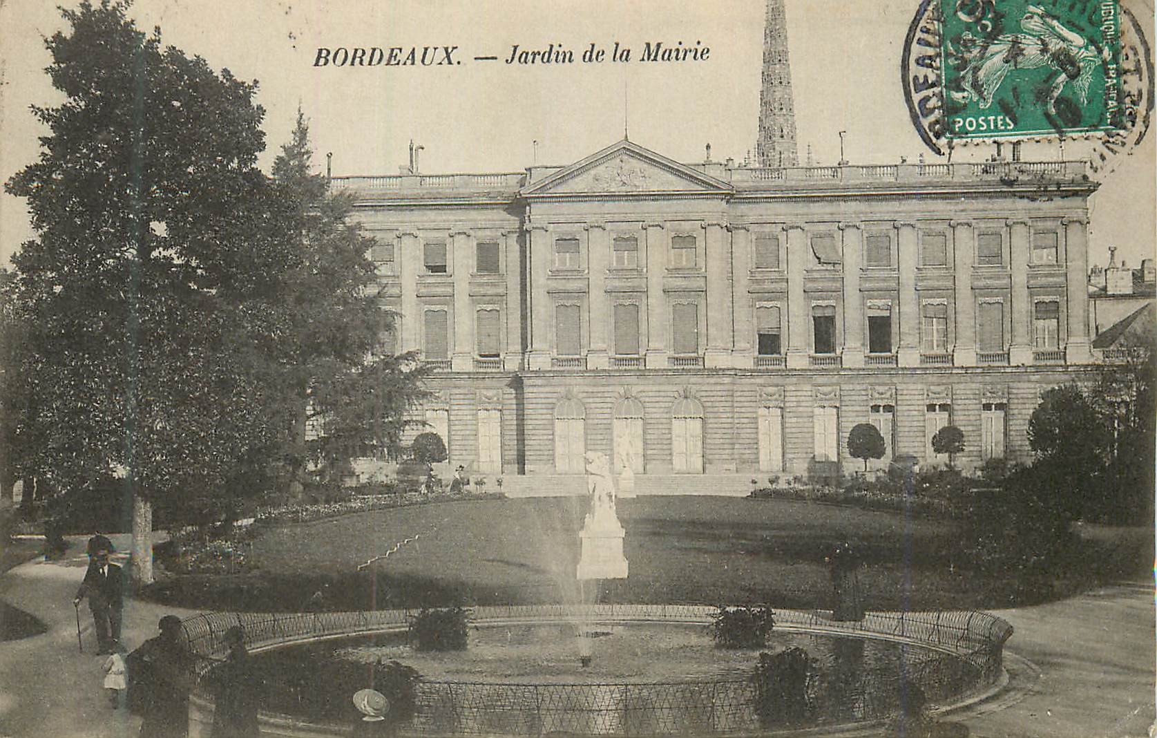 CPA Bordeaux Jardin de la Mairie