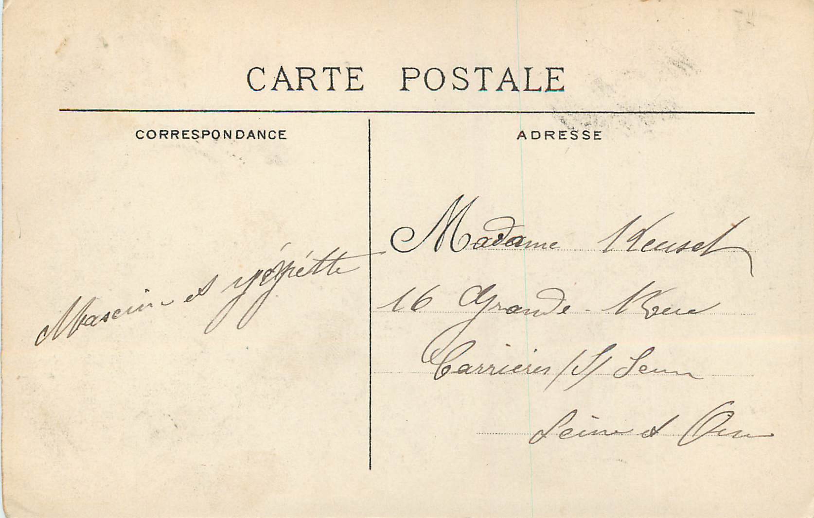 CPA Bordeaux Jardin de la Mairie — Verso