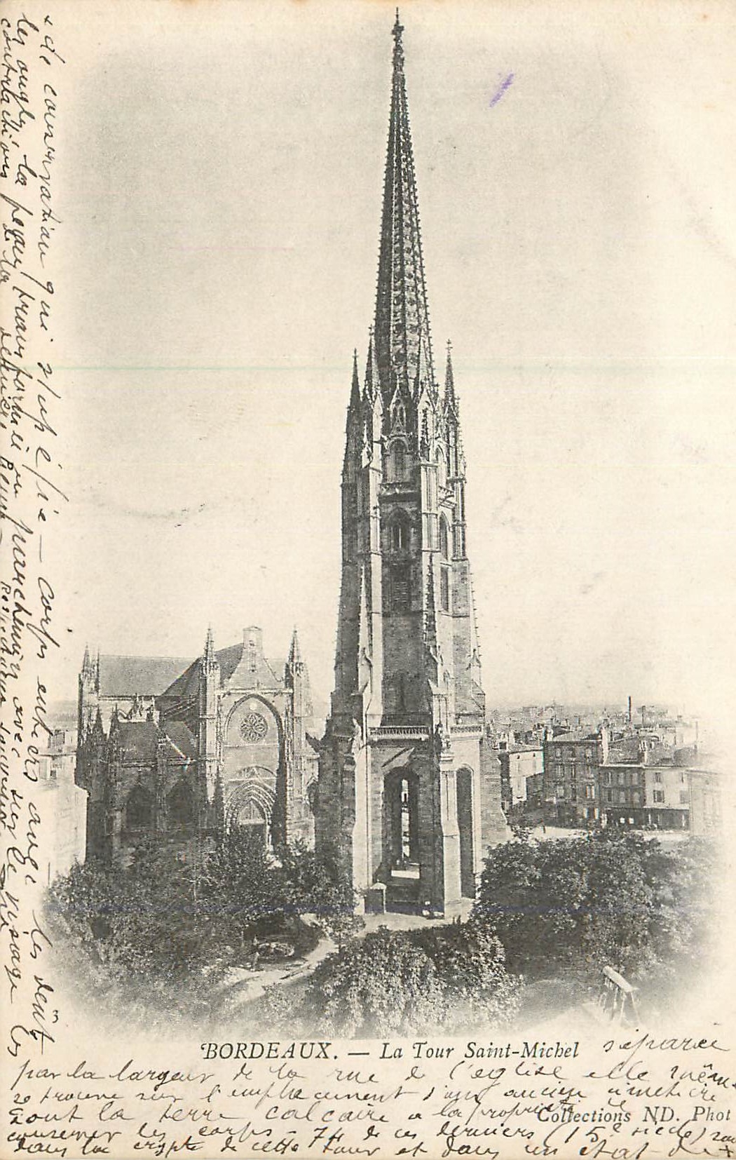 CPA Bordeaux la Tour Saint Michel (carte 1900)