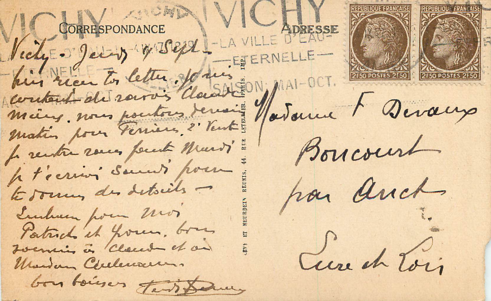 Vichy — Source des Etoiles — LL. n°360 — Rückseite