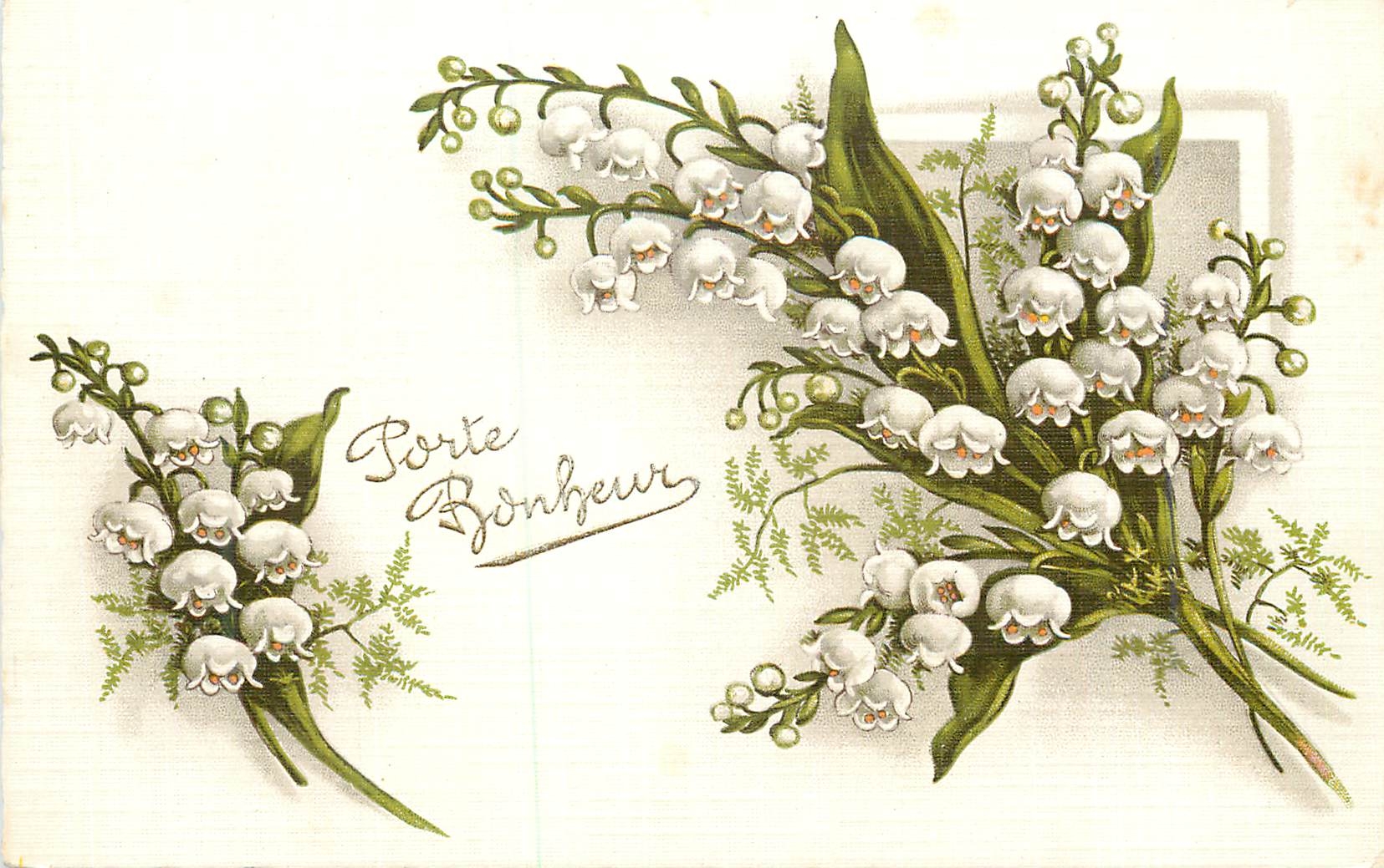 CPA Porte Bonheur Muguet