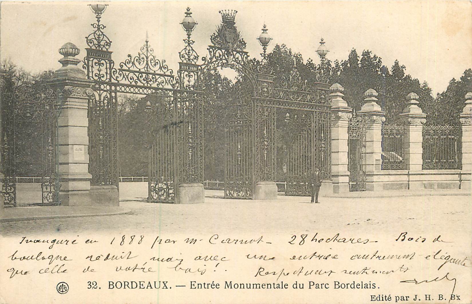 CPA Bordeaux Entree Monumentale du Parc Bordelais