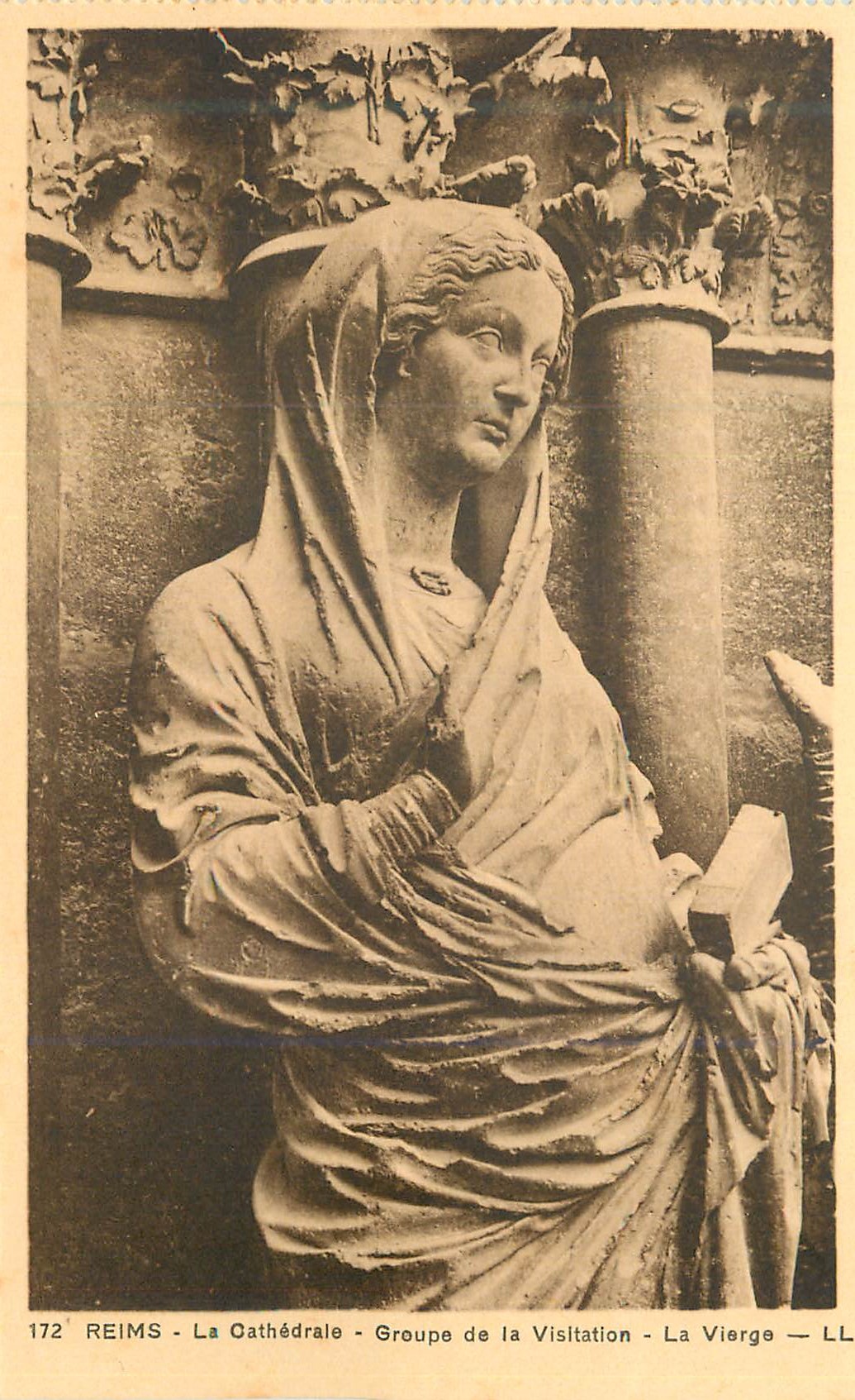 Reims - La Cathédrale - Groupe de la Visitation - La Vierge — LL