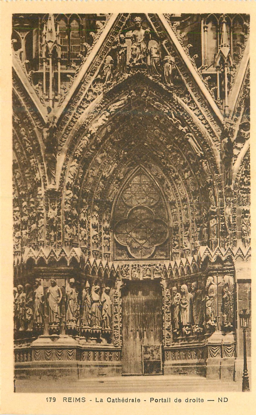 Reims - La Cathédrale - Portail de droite — ND