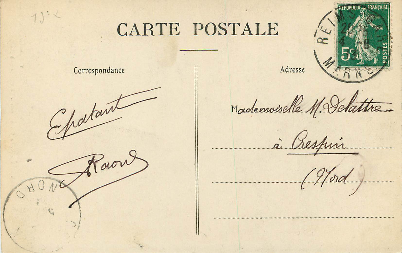 CPA Reims Basilique Saint Remi le Christ Habille — Verso
