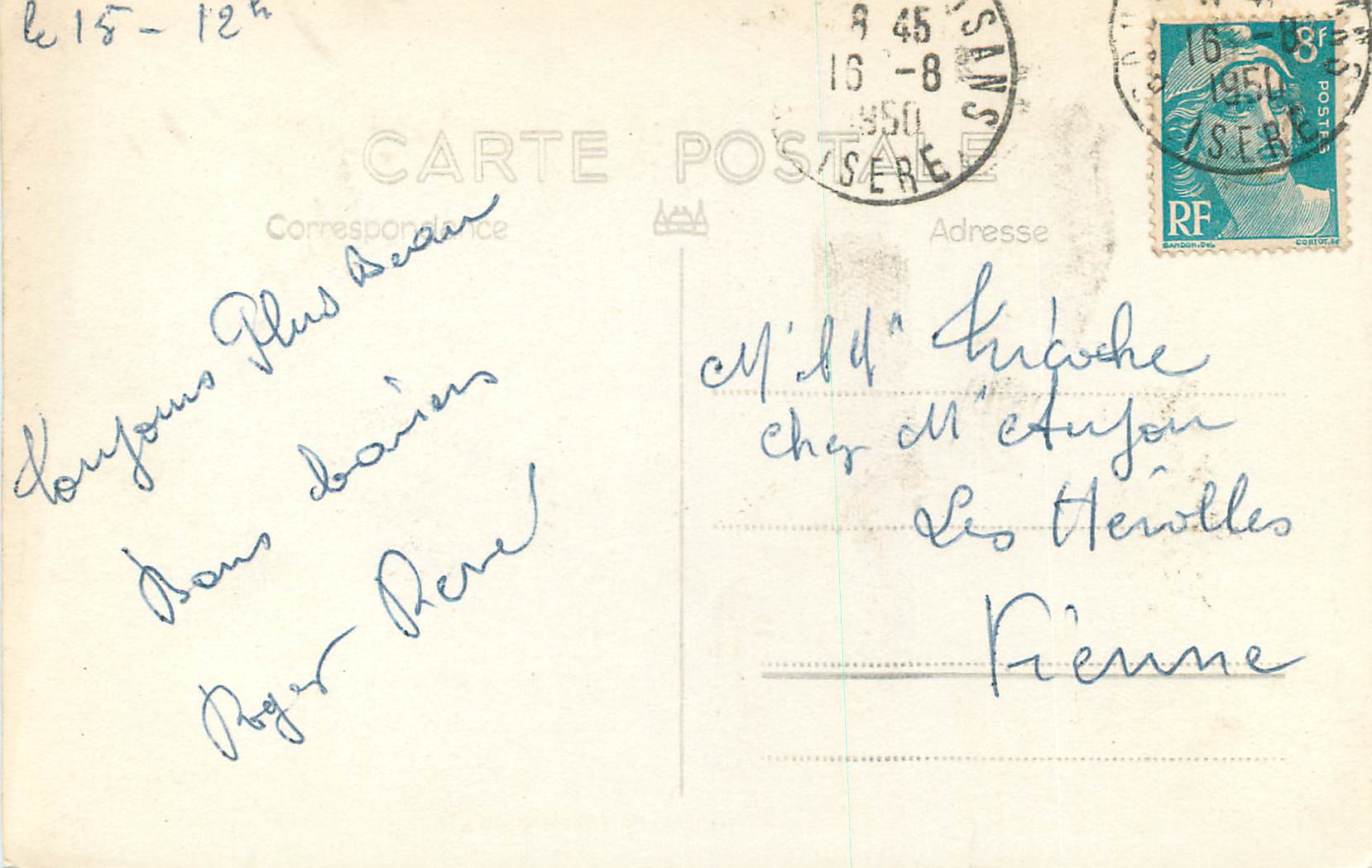 CPM Maurian a la Meije — Verso