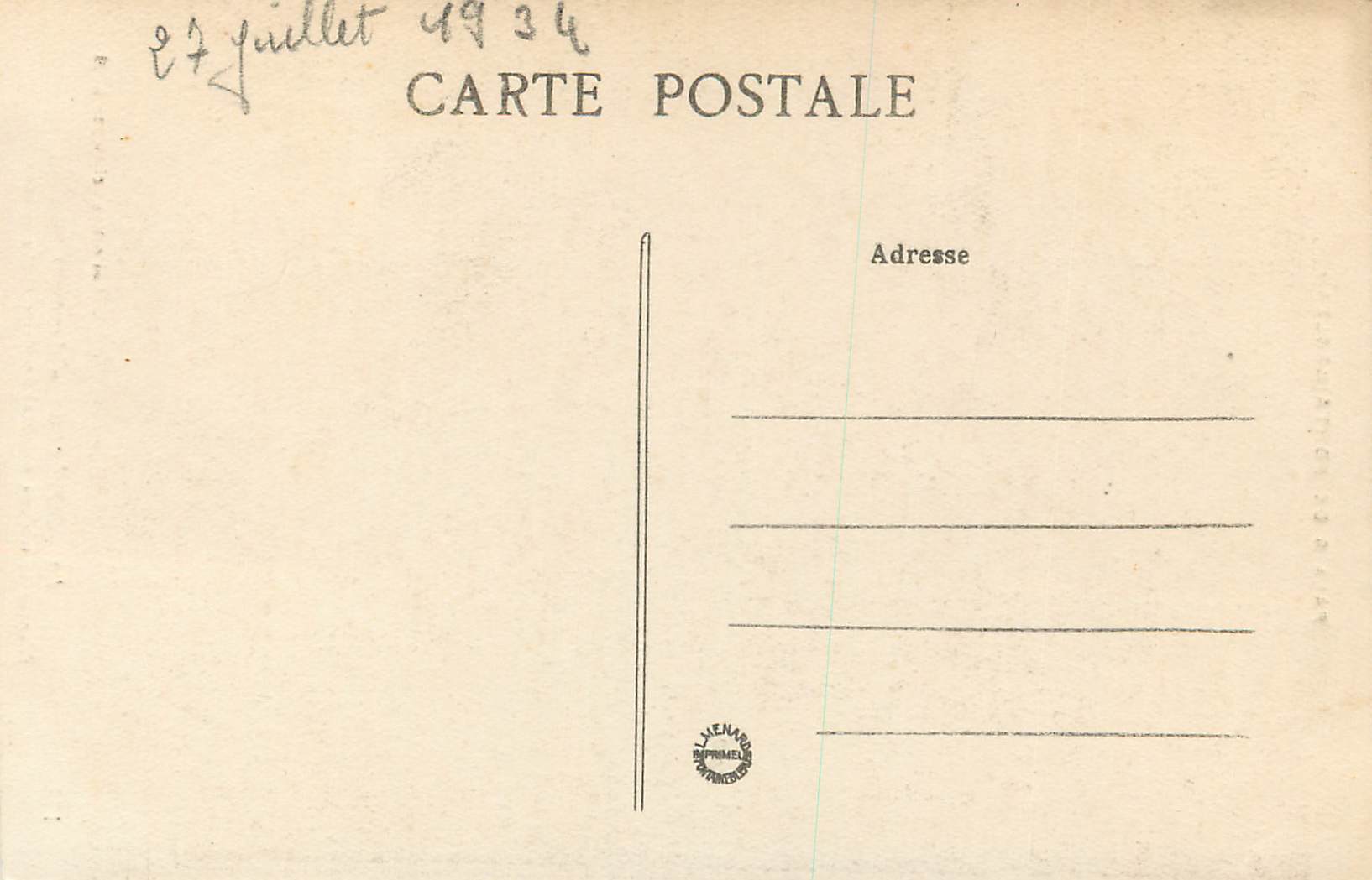 Die Verkäuferin der Liebe — Nach dem Originalgemälde von VIAN (1719-1809) — Schloss Fontainebleau, n°178 — Rückseite
