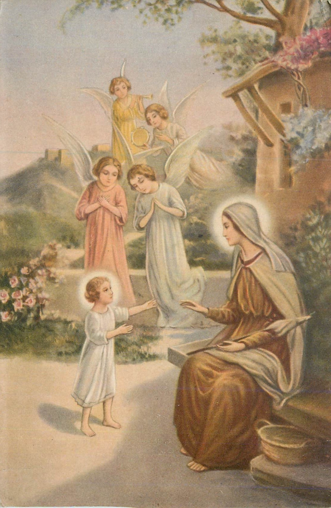 CPA Vierge Ange