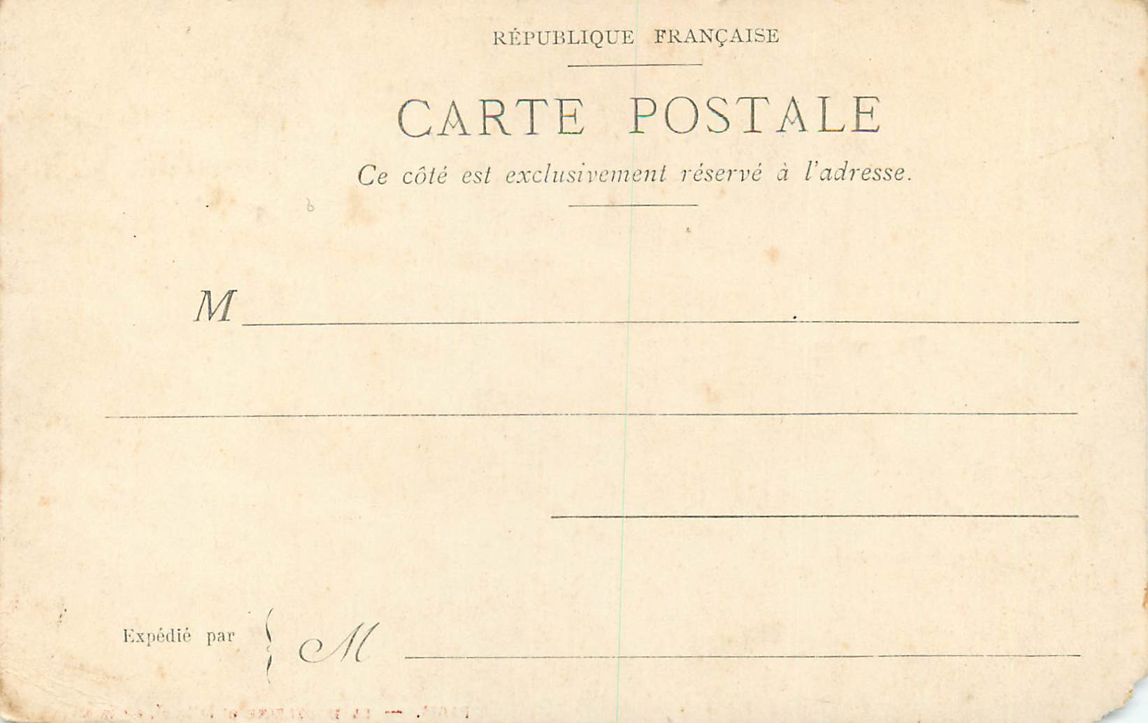 CPA Paris la Madeleine et le Bout de la Madeleine — Rückseite