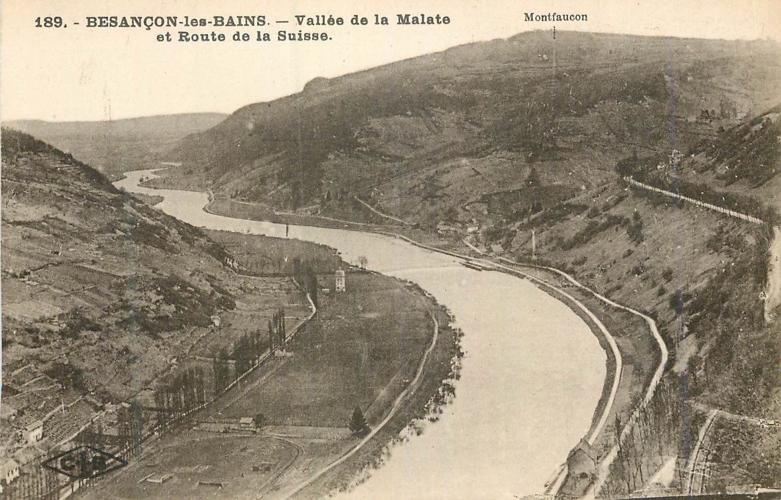 CPA Besancon les Bains Vallee de la Malate et Route de la Suisse