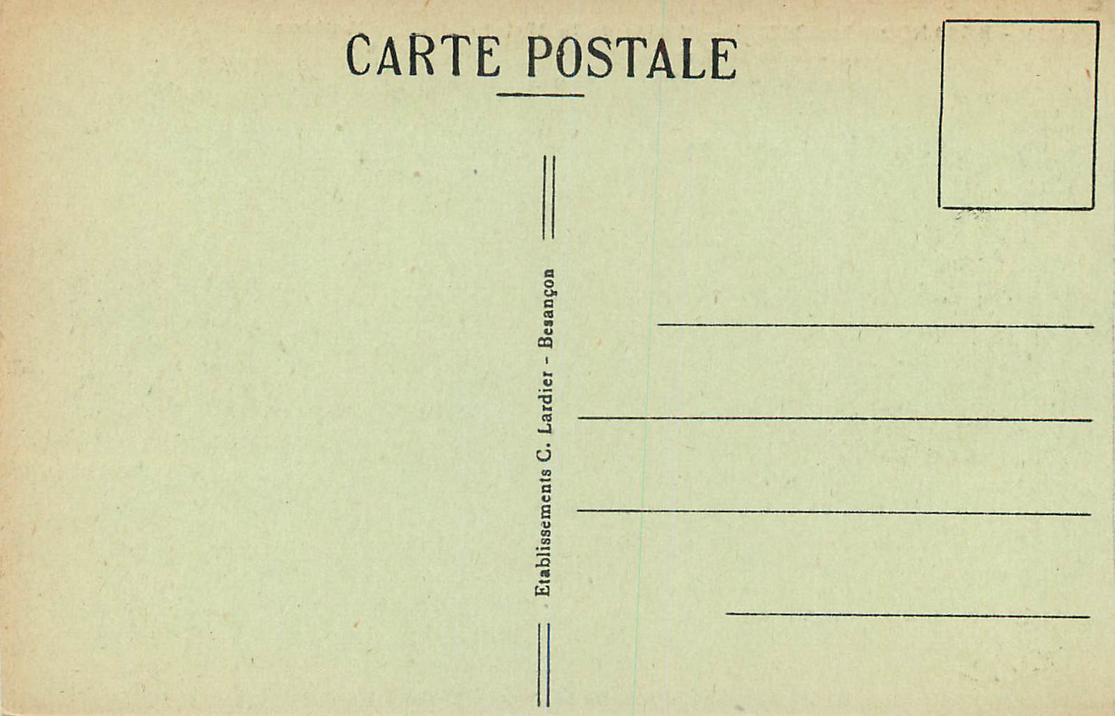 CPA Besancon les Bains Vallee de la Malate et Route de la Suisse — Rückseite