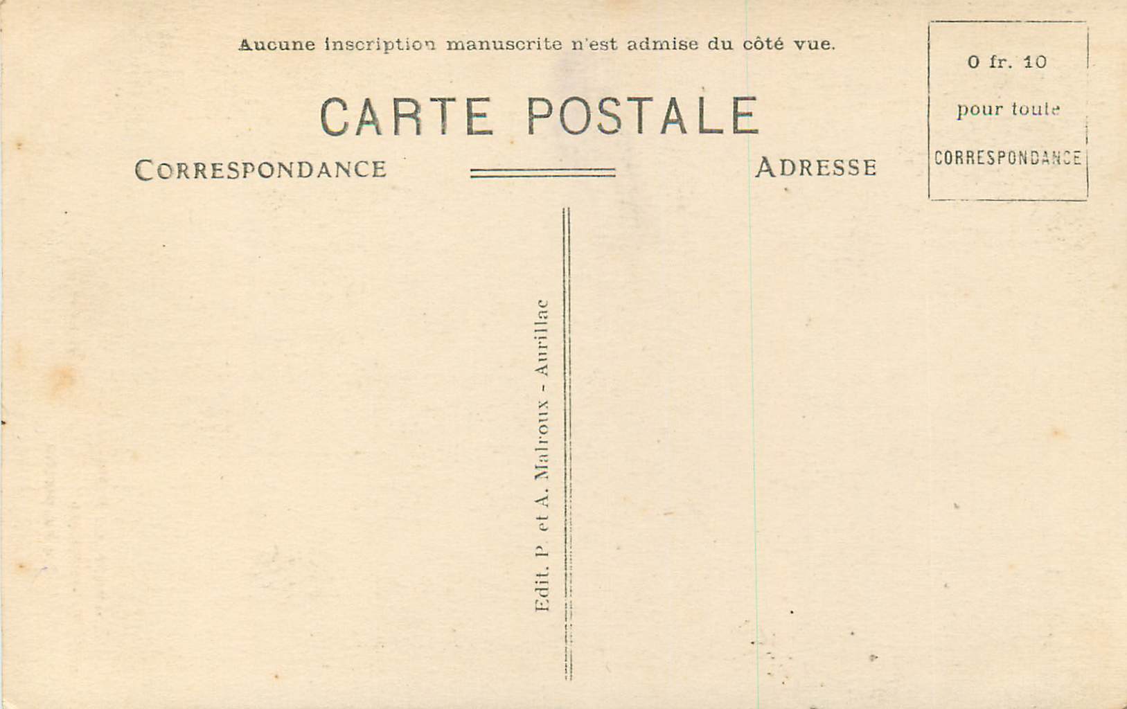 Le Pas de la Cère — La Passerelle — L'Auvergne Pittoresque — n°2078 — Rückseite