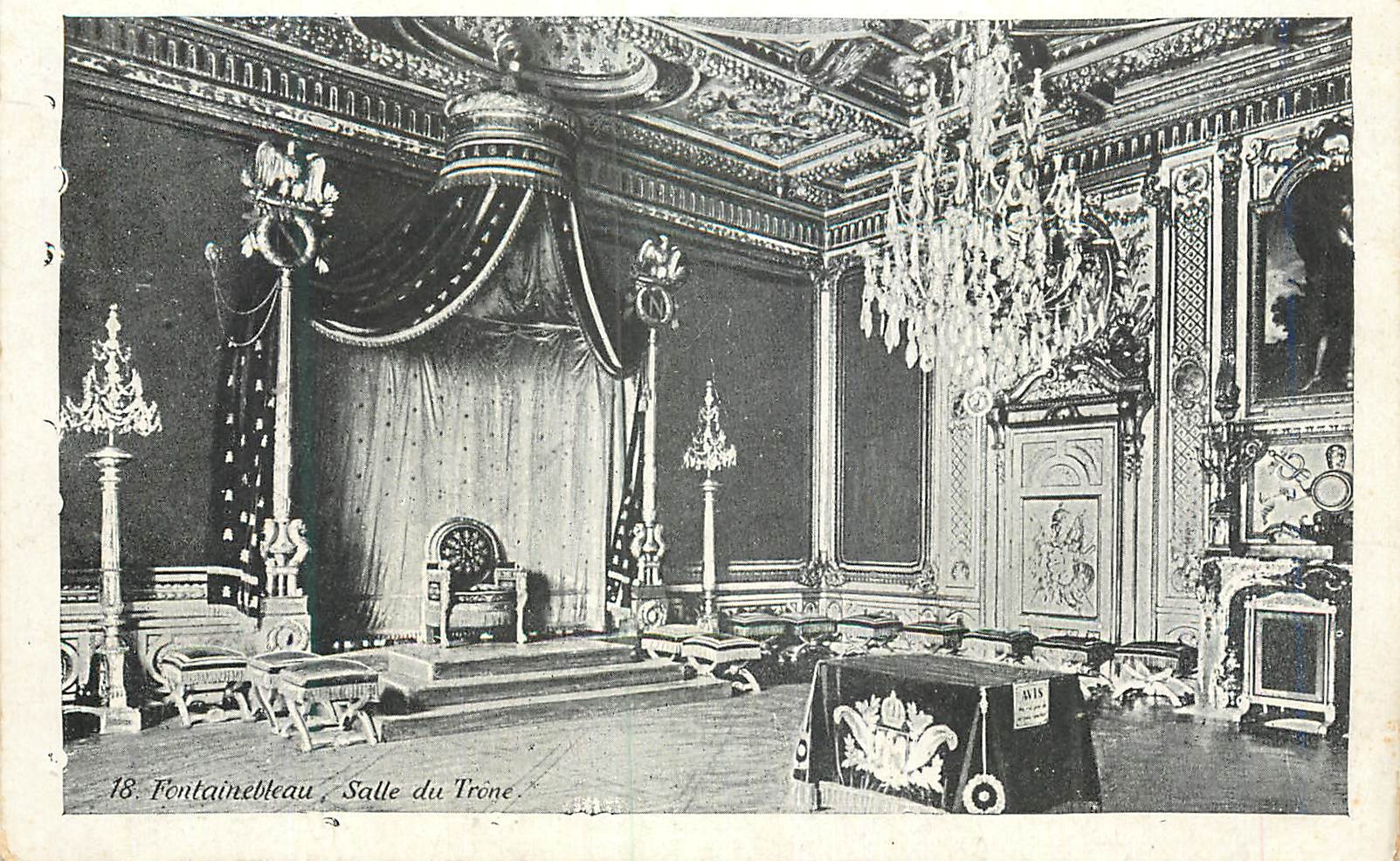 Fontainebleau - Sala del Trono — editor no identificado, n.º de serie 18