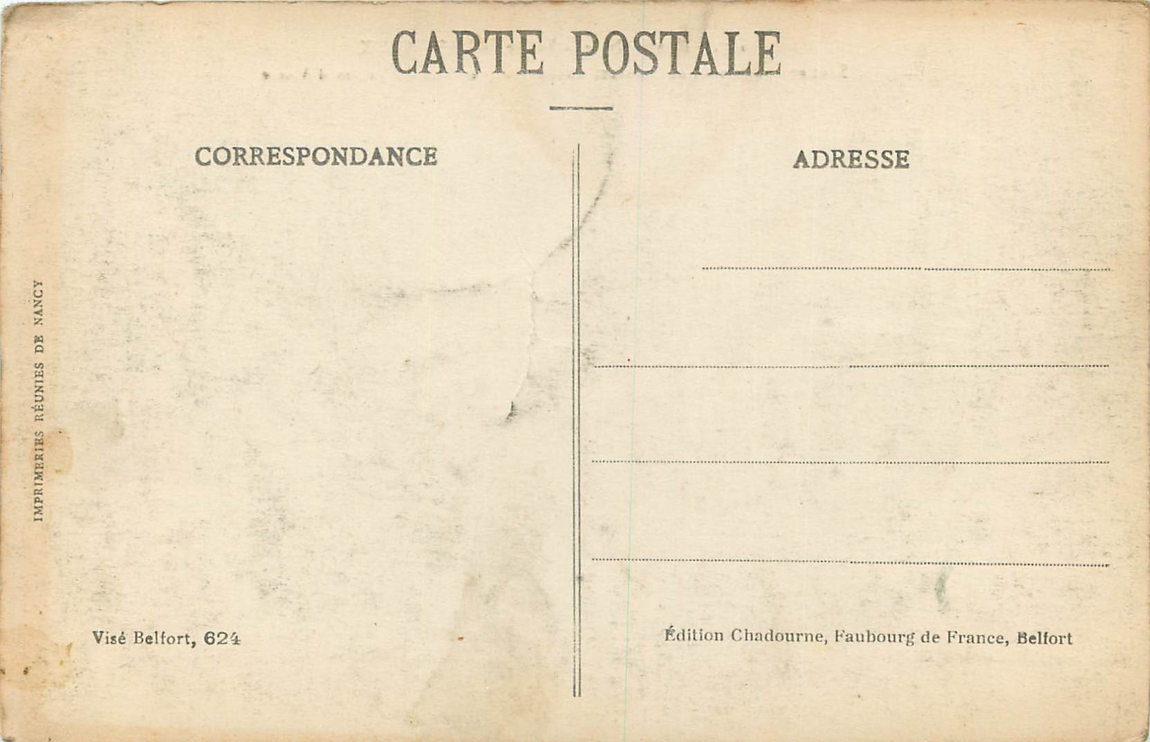 CPA Haute Alsace Vallee de Massevaux Sentier Conduisant au Sommet du Rossberg et vue du Ballon d'Alsace — Rückseite