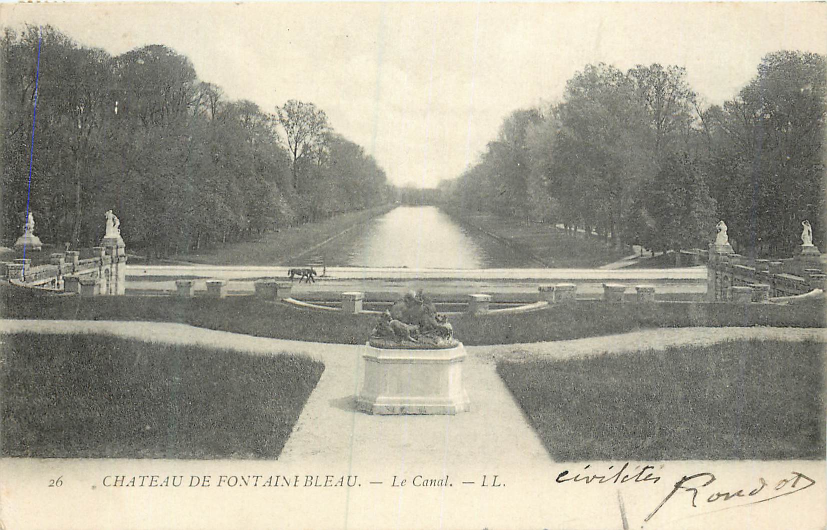 Schloss Fontainebleau — Der Kanal — I.L. — civilités Rondot