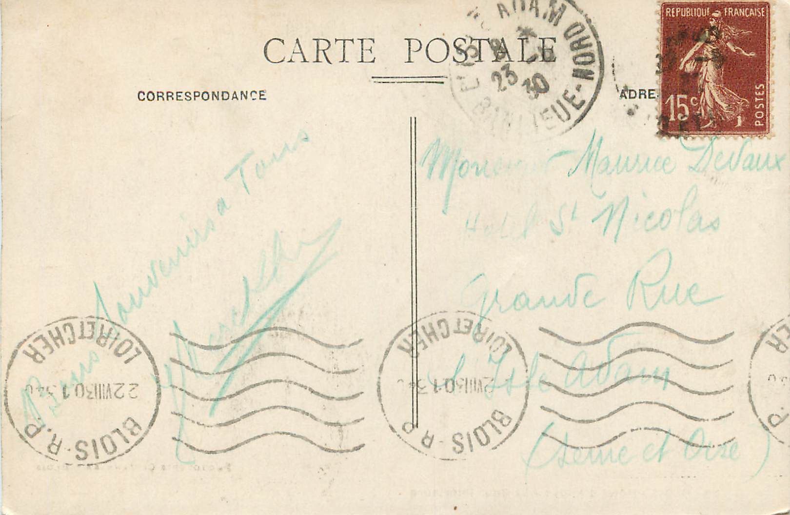 CPA Blois Hotel d'Alluye la Cour Interieure — Verso