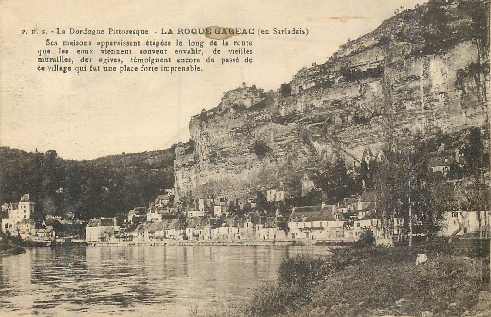 La Roque-Gageac (en Sarladais) — La Dordogne pittoresque — Phot. P. Daudrin