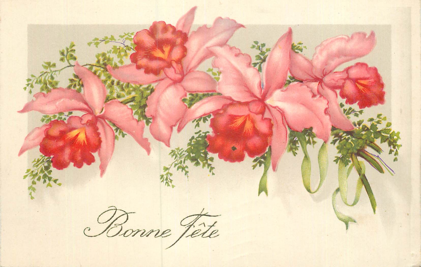 CPA Bonne Fete Fleurs