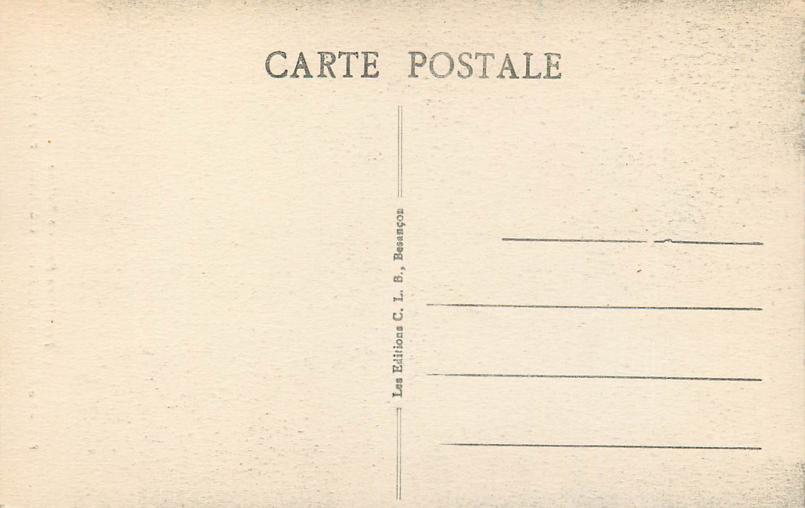 Le Saut du Doubs — Frontière France-Suisse, hauteur 27 mètres — Éditions C. L. B., Besançon, n° 835 — Reverso