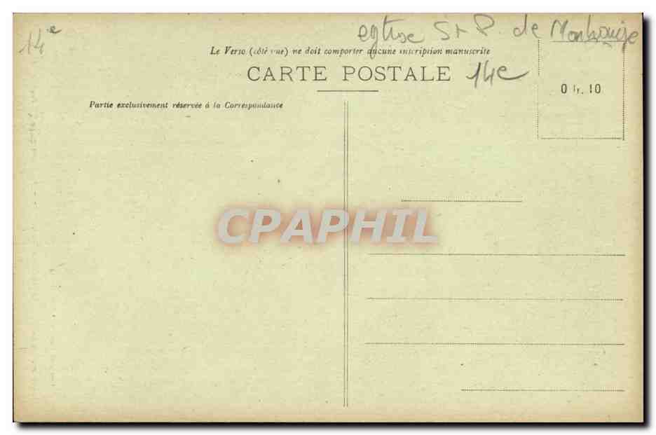Paris(14 )Consecretion 8 fev 1928-Chant du 'Veni Creator' -L'Eglise St-Pierre de Montrouge-- CPA — Rückseite
