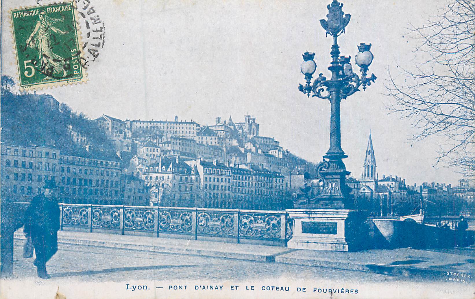 CPA Lyon Pont d'Ainay et le Coteau de Foubvieres