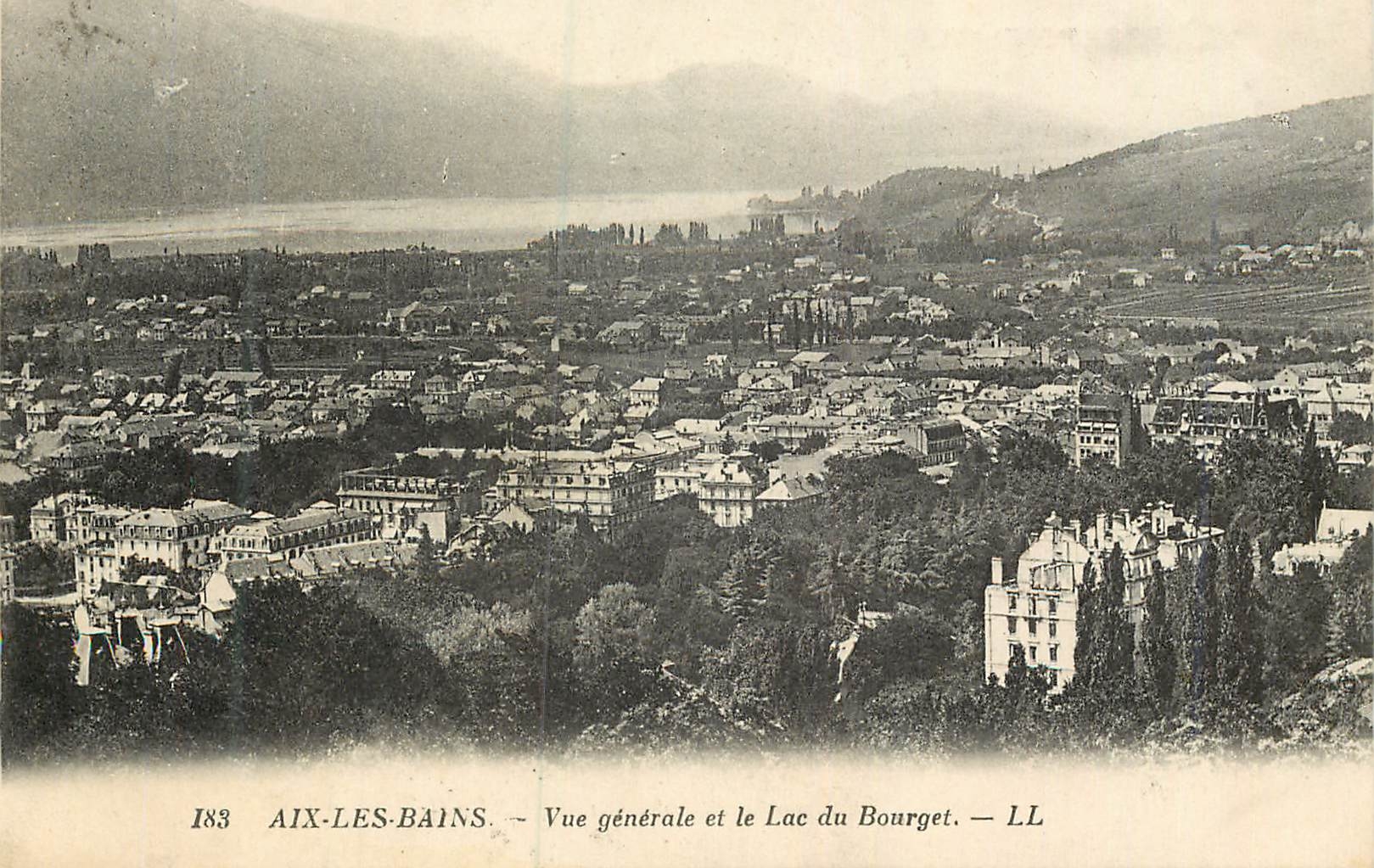 CPA Aix les Bains Vue Generale et Le Lac du Bourget LL