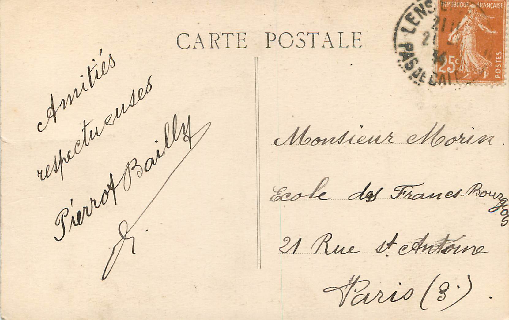 CPA Albert (Somme) Basilique N D de Brebieres La Vierge aux Brebis — Back
