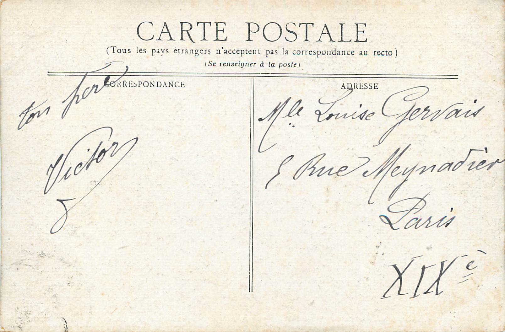 CPA Vichy Maison de Madame de Sevigne — Verso