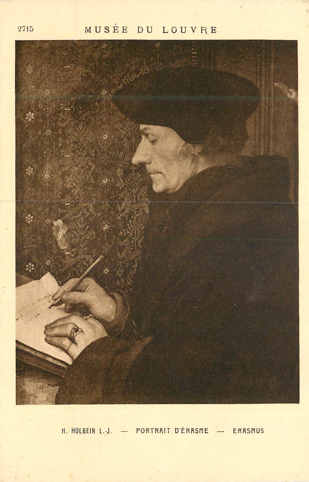 CPA Musee du Louvre H Holbein L J Portrait D'erasme