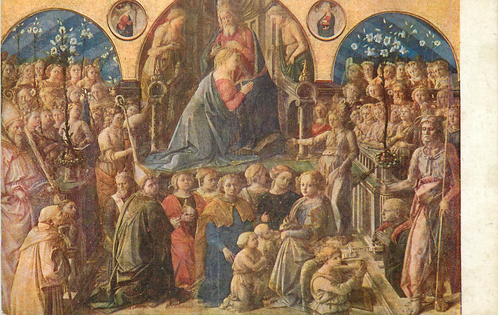 CPA Filippo Lippi L'Incoronazione della Vergine Firenze Galleria Degli Uffizi
