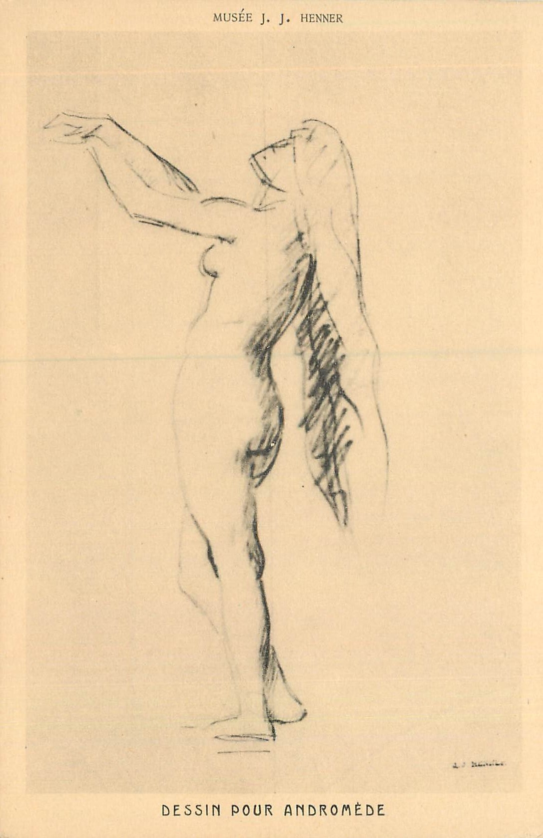 CPA Musee J J Henner Dessin pour Andromede