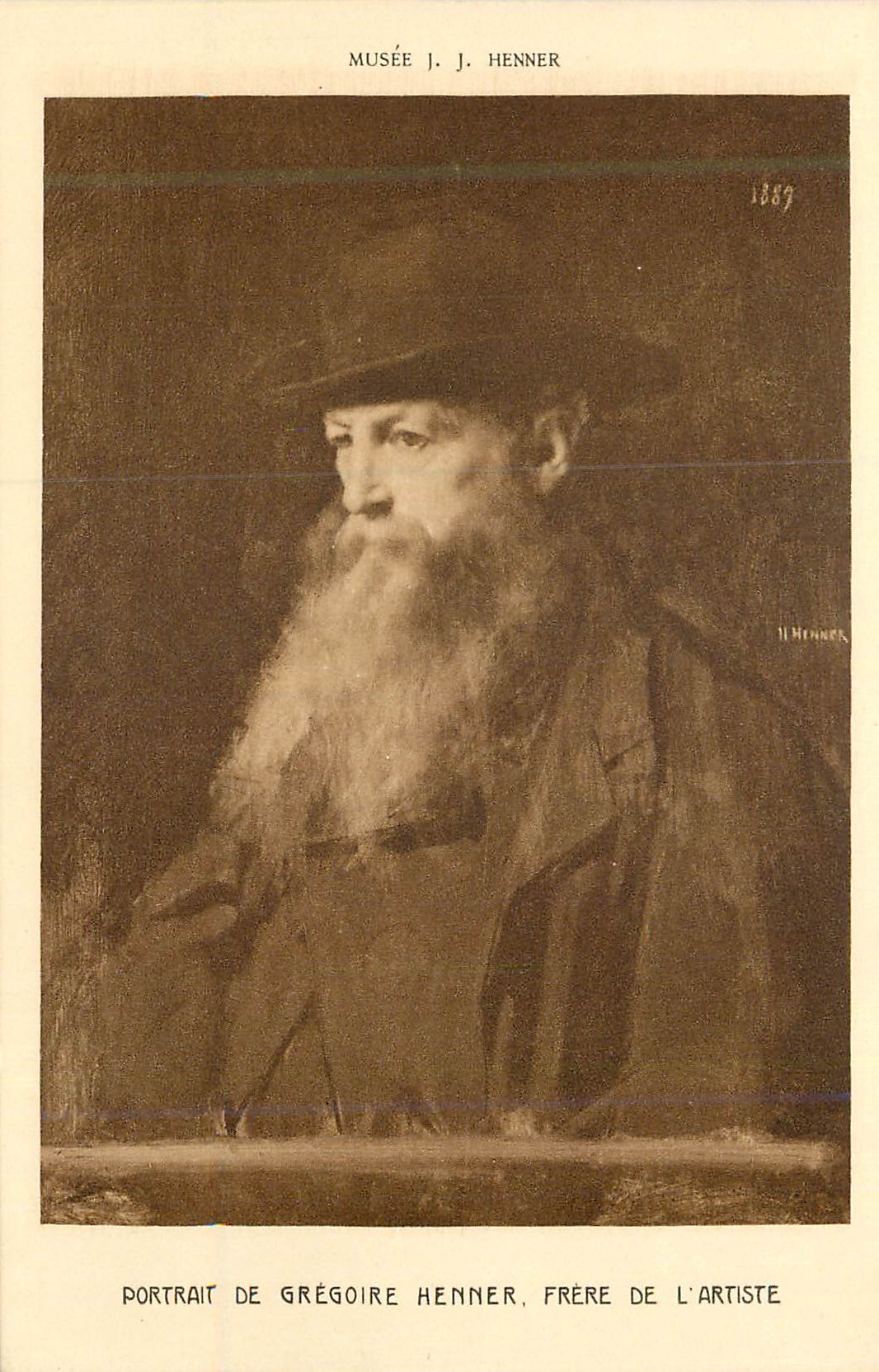 CPA Musee J J Henner Portrait de Gregoire Henner Frere de l'Artiste