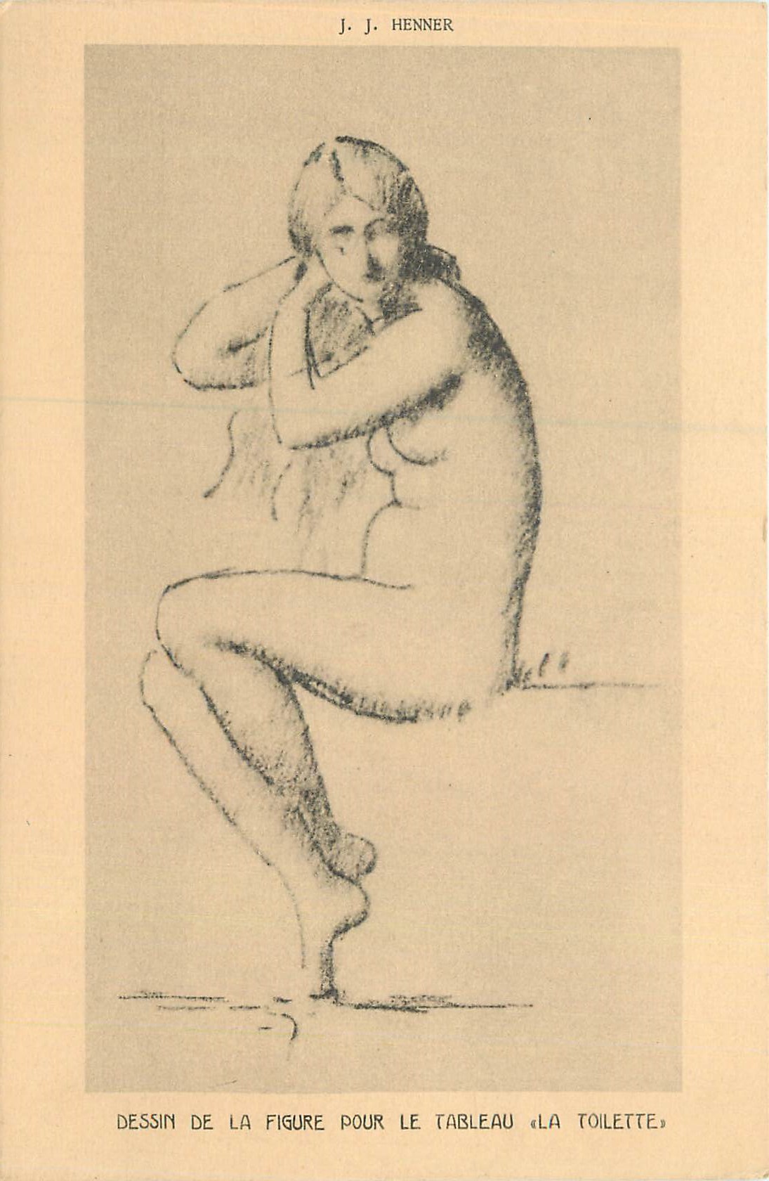 CPA Musee J J Henner Dessin de la Figure pour le Tableau la Toilette