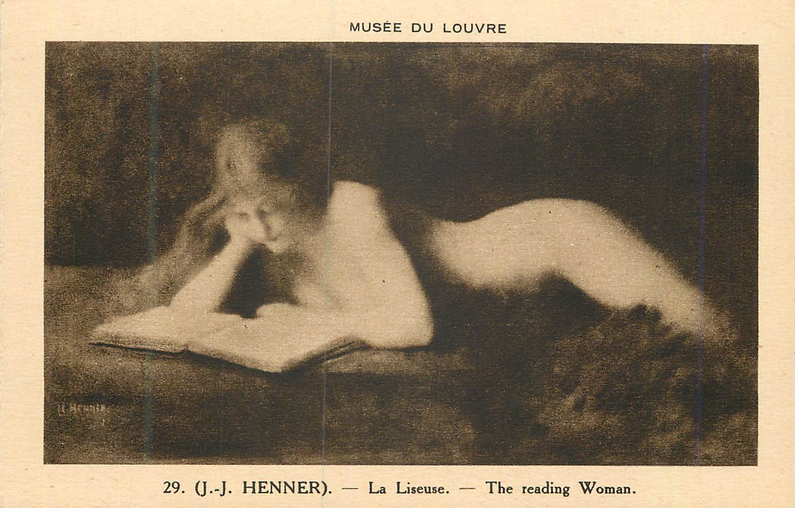 CPA Musee du Louvre (J J Henner) La Liseuse