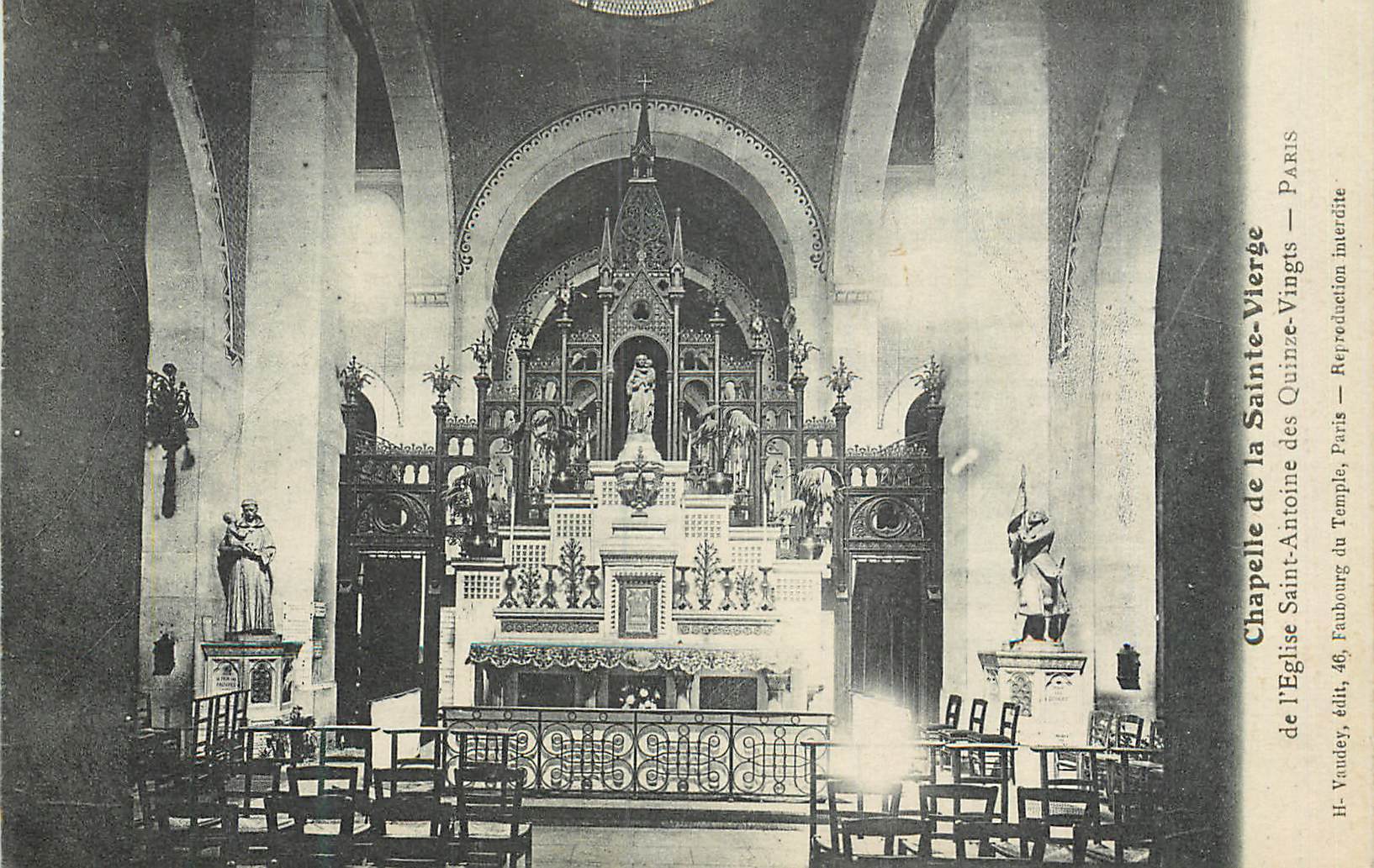 CPA Chapelle de la Sainte Vierge de l'Eglise Saint Antoine des Quinze Vingts Paris