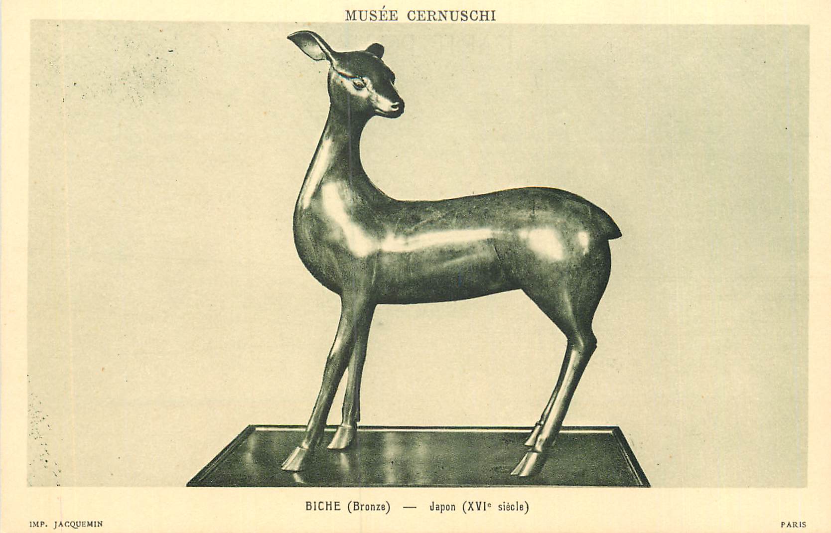 CPA Musee Cernuschi Biche (Bronze) Japon (XVIe Siecle)