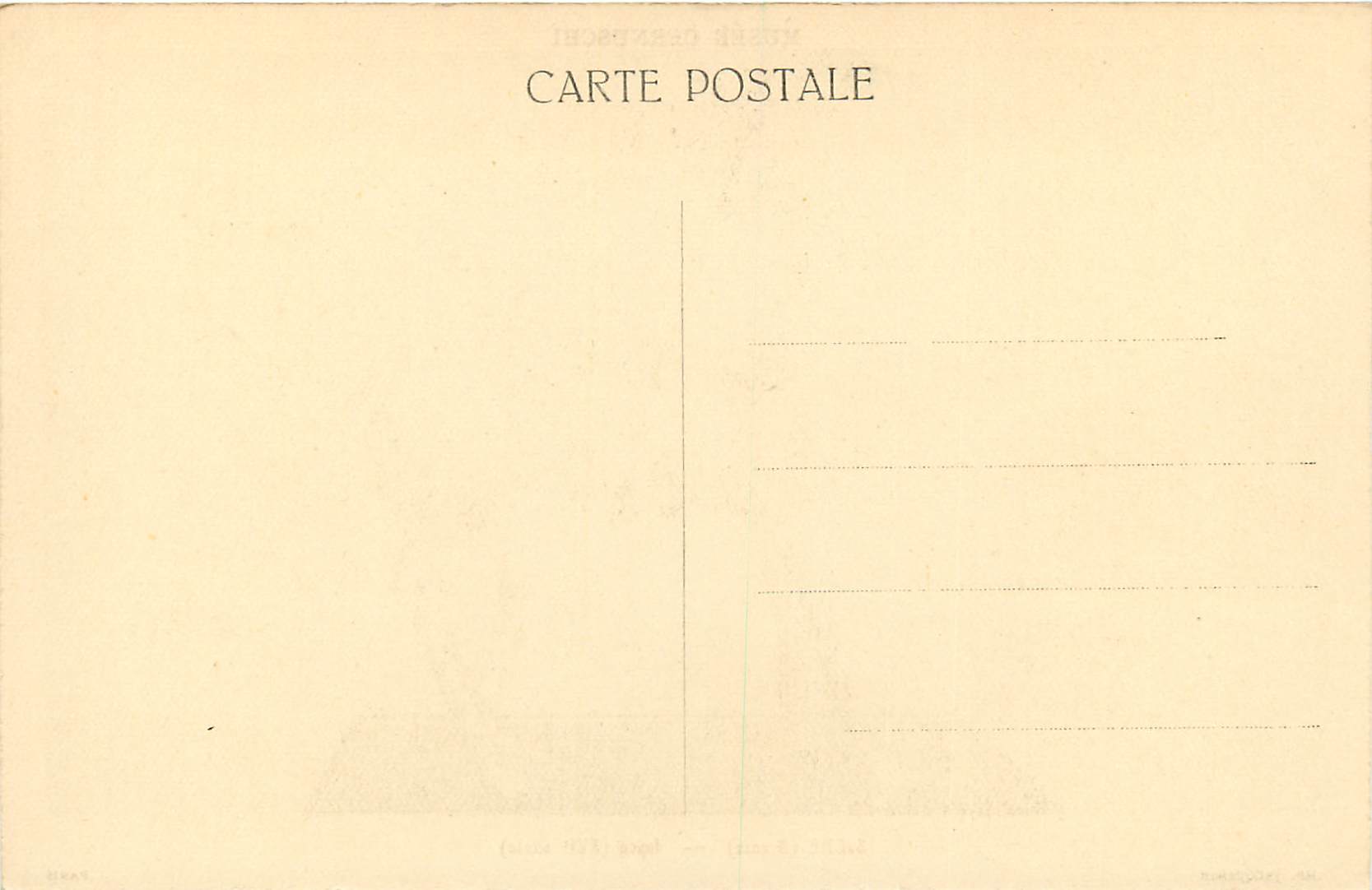 CPA Musee Cernuschi Biche (Bronze) Japon (XVIe Siecle) — Rückseite