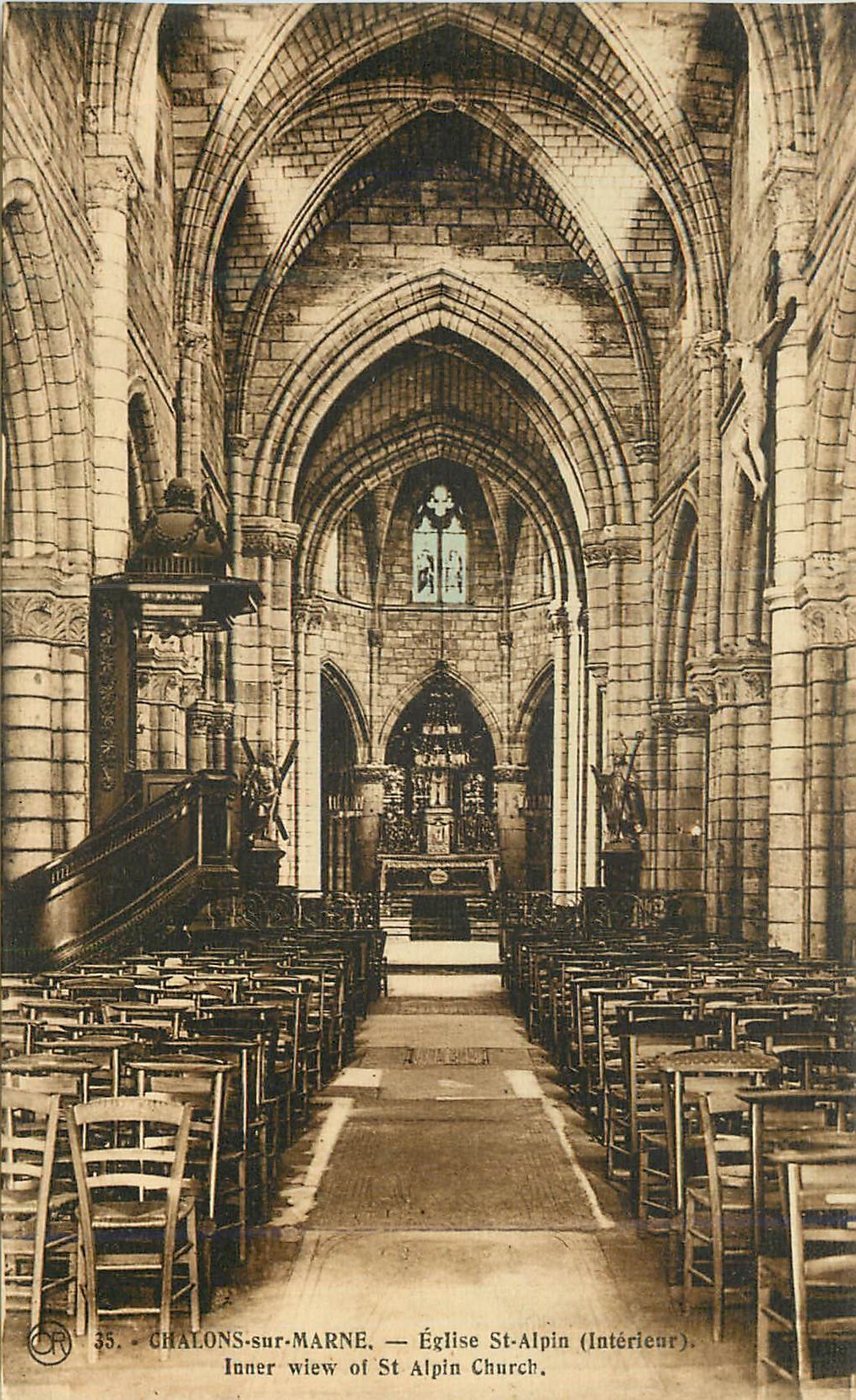 Châlons-sur-Marne — Church of St-Alpin (Interior) — Editions OR Ch. Brunel