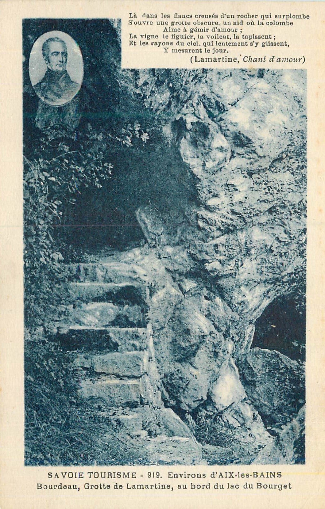 CPA Savoie Tourisme 919 Environs d'Aix les Bains Bourdeau Grotte de Lamartine au Bord du Lac du Bourget
