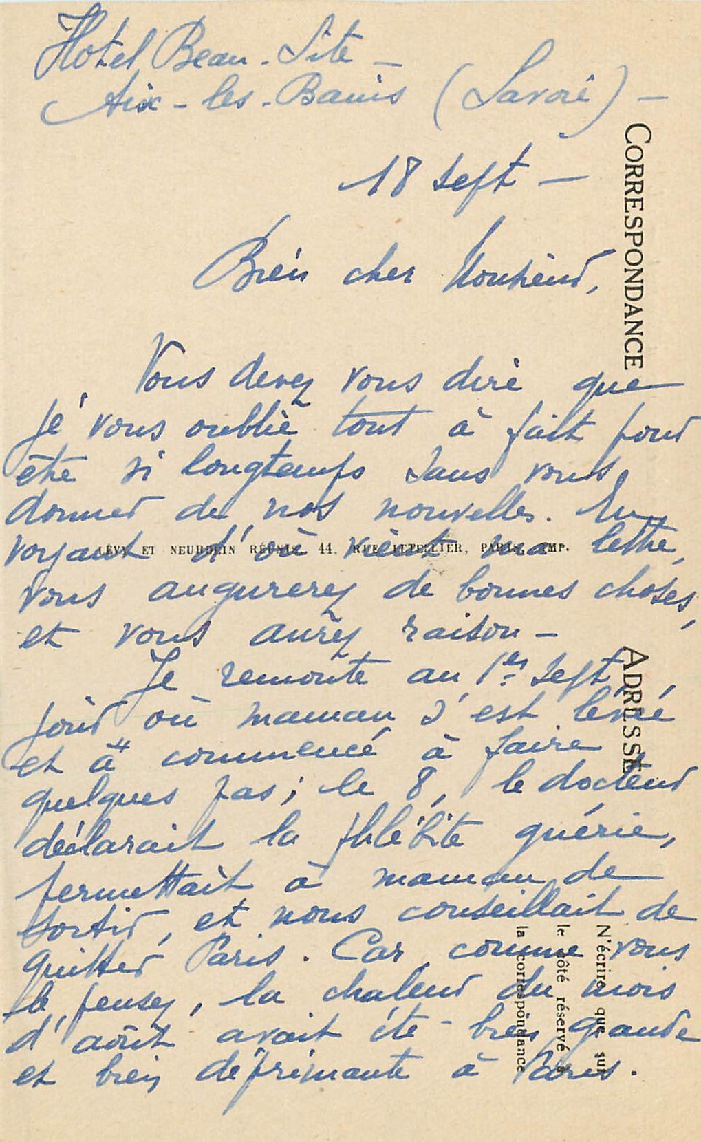 CPA Aix les Bains Vue Generale et Le Lac du Bourget LL — Verso