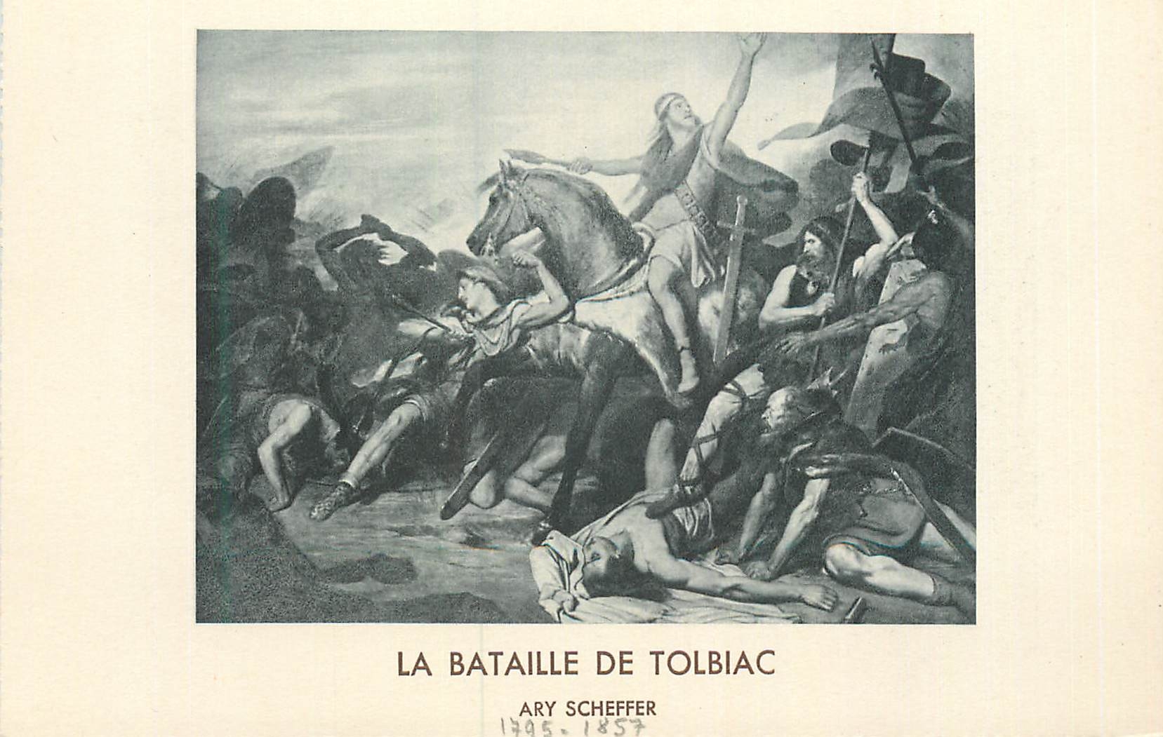 CPA La Bataille de Tolbiac Ary Scheffer