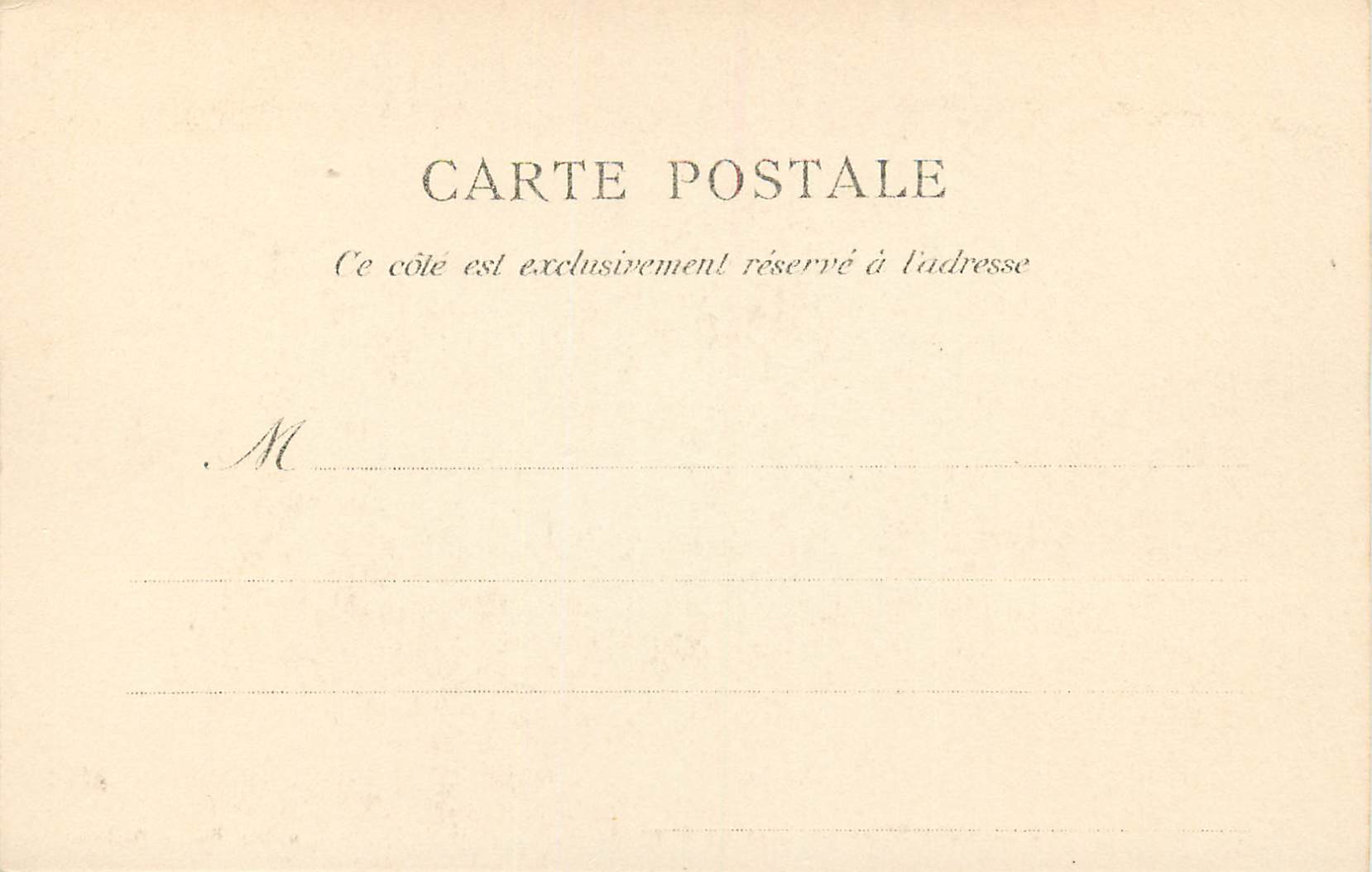 CPA Delacroix Le Lion au Sanglier — Rückseite