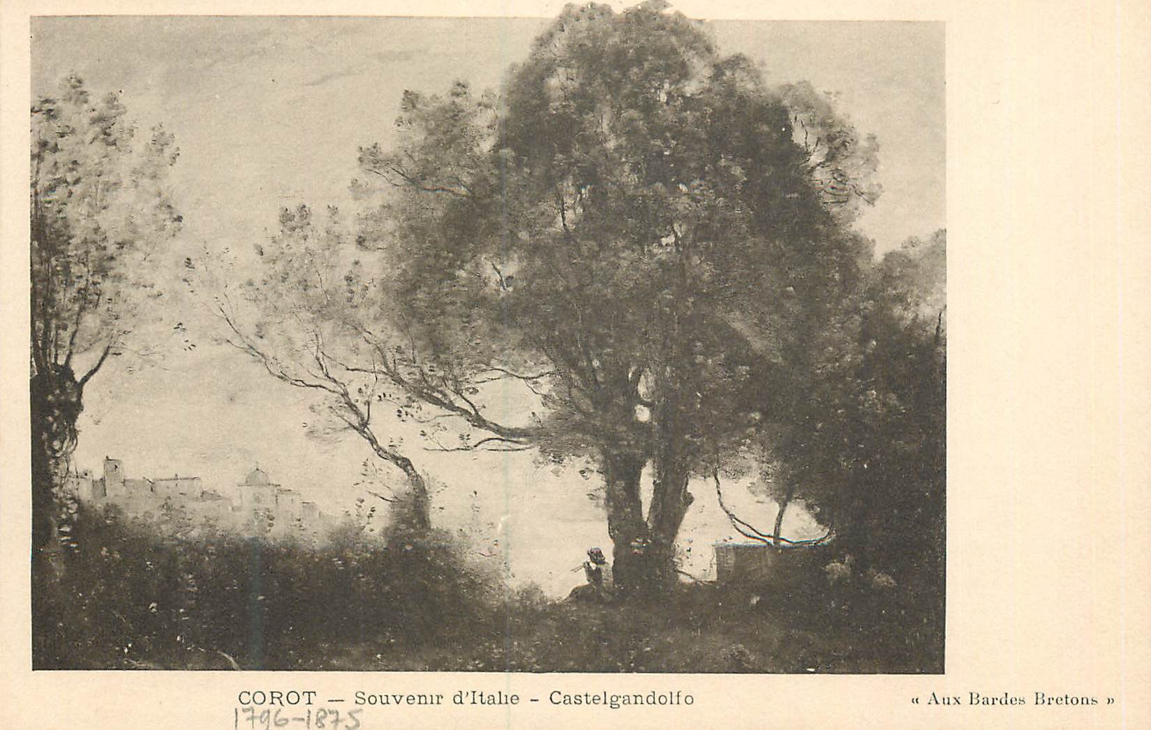CPA Corot Souvenir d'Italie Castelgandolfo