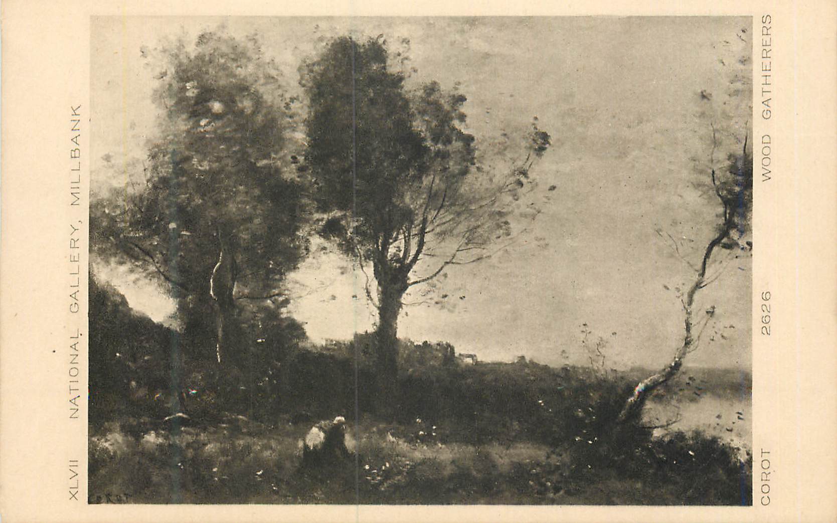 CPA Corot wood Gatherers National Gallery Millbank