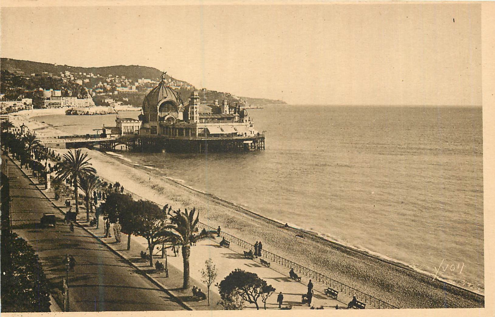 CPA La Douce France Cote d'Azur Nice(Alpes Maritimes) Promenade des Anglais et Palais de la Jetee