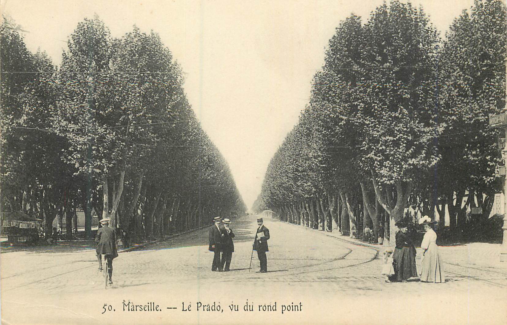 CPA Marseille Le Prado Vu du Rond Point