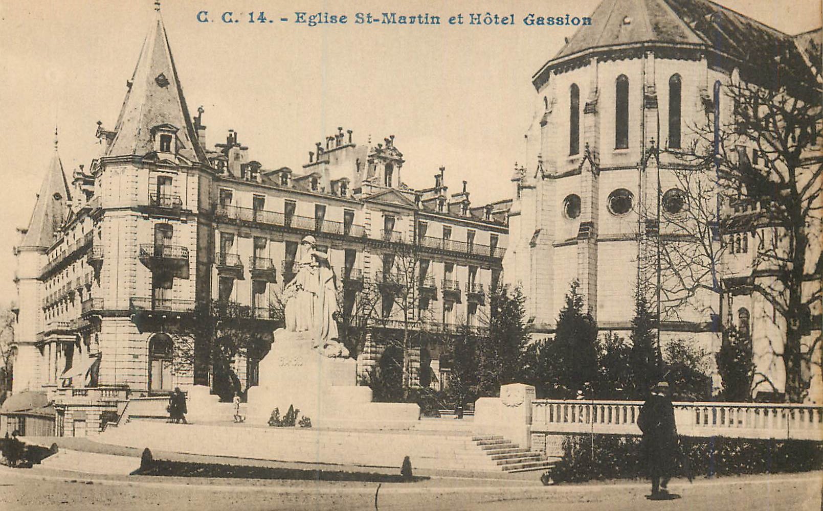 Église Saint-Martin et Hôtel Gassion — Pau — Carrache, éditeur