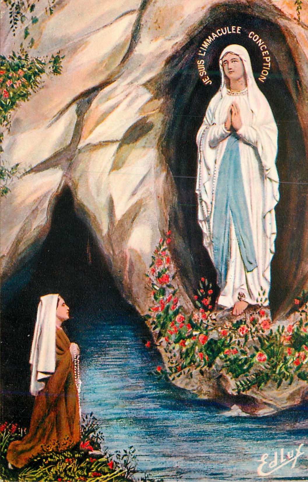 CPM 76 bis Lourdes l'Apparition