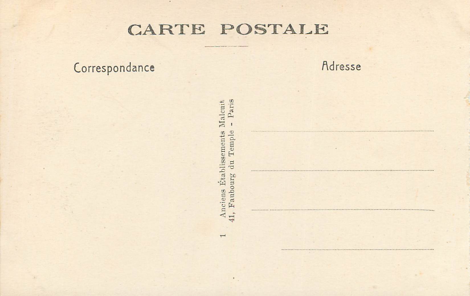 CPA Abbaye de St Denis Portail Central — Verso