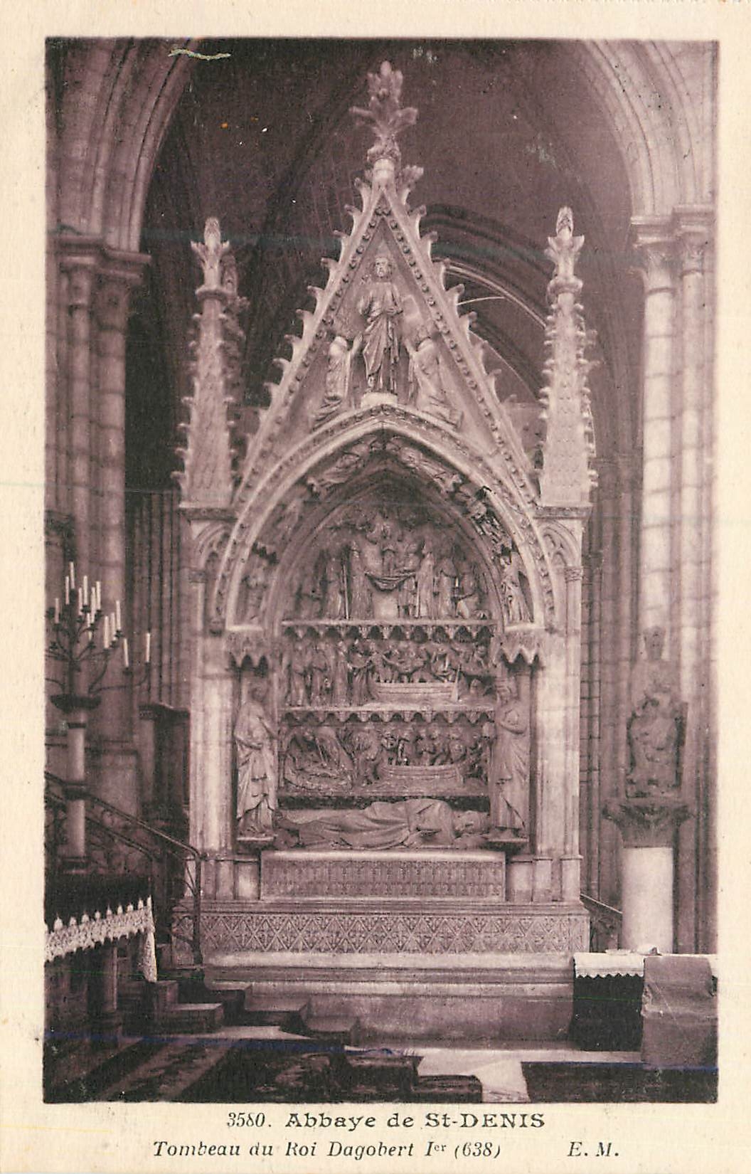 Tombeau du Roi Dagobert Ier (638) — Abbaye de St-Denis — E.M. n°3580